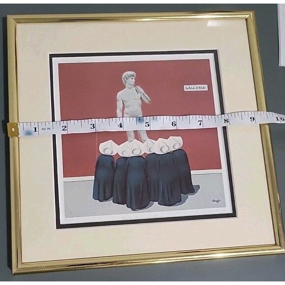 Frank Whipple "Art Appreciation " Signed Print A/P VTG Matted And Gold Frame - Picture 8 of 15